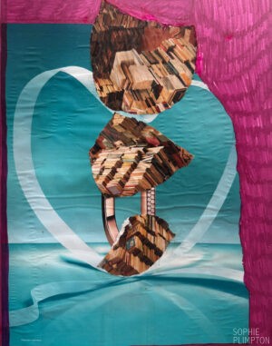 Paris le Paradis, 11" x 14", Mixed Media Collage. 2025